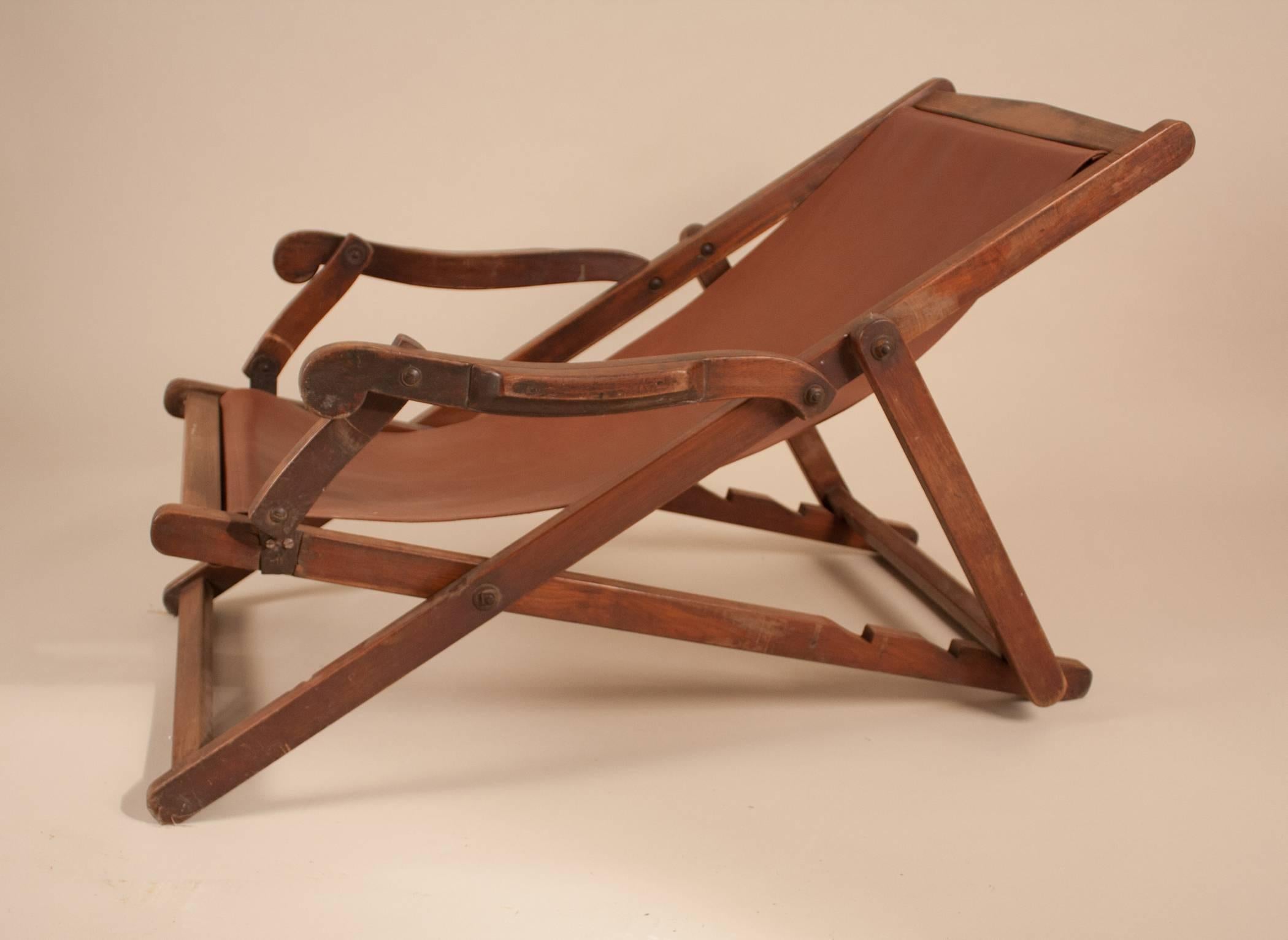Indian British Campaign Sling Lounge Chair