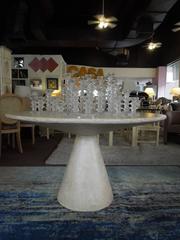 Amazing Conical Faux Plaster:: 1980s Steven Chase Dining Table