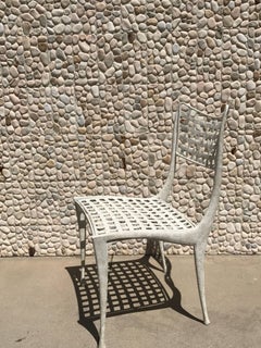 Set of 4 Rare Vintage Dan Johnson Gazelle Cast Metal Dining Chairs