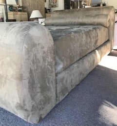 Steve Chase Sexy Ultra Suede Queen Size Bed with Matching Cover and Bolster