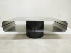 Rare 1970's Franćois Morret Stainless Steel Coffee Table