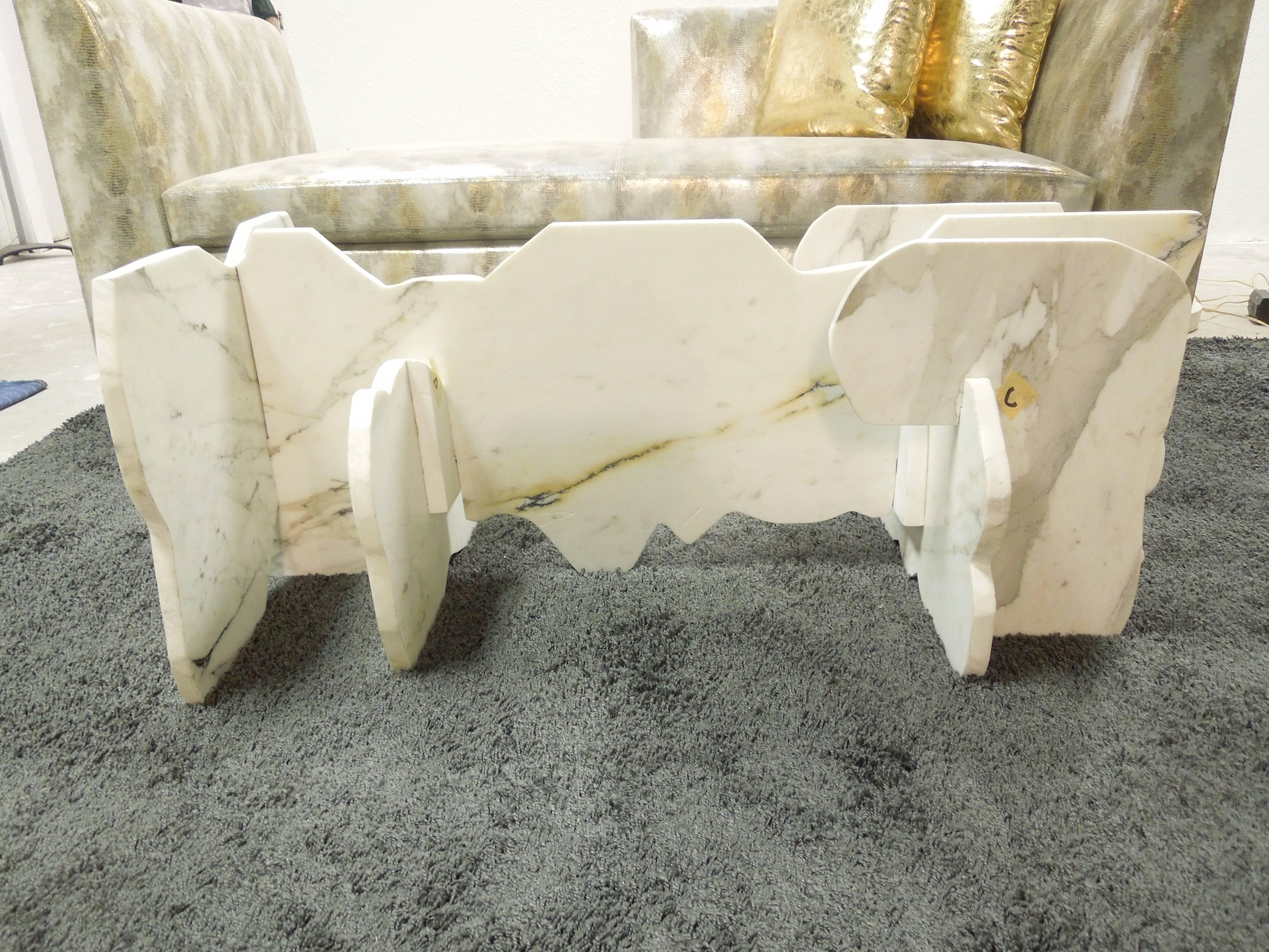 Hand-Crafted  20th Century Modern Italian Marble Coffee Table by Famed Artist Abbott Pattison