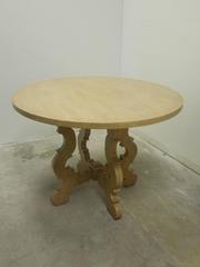 80s Designer Steve Chase Custom-Made Chic Carved Wood Game Table