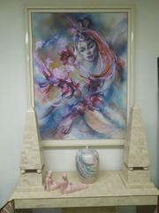 Hyacinth Kuller Baron Female Portrait Original Oil on Canvas Painting