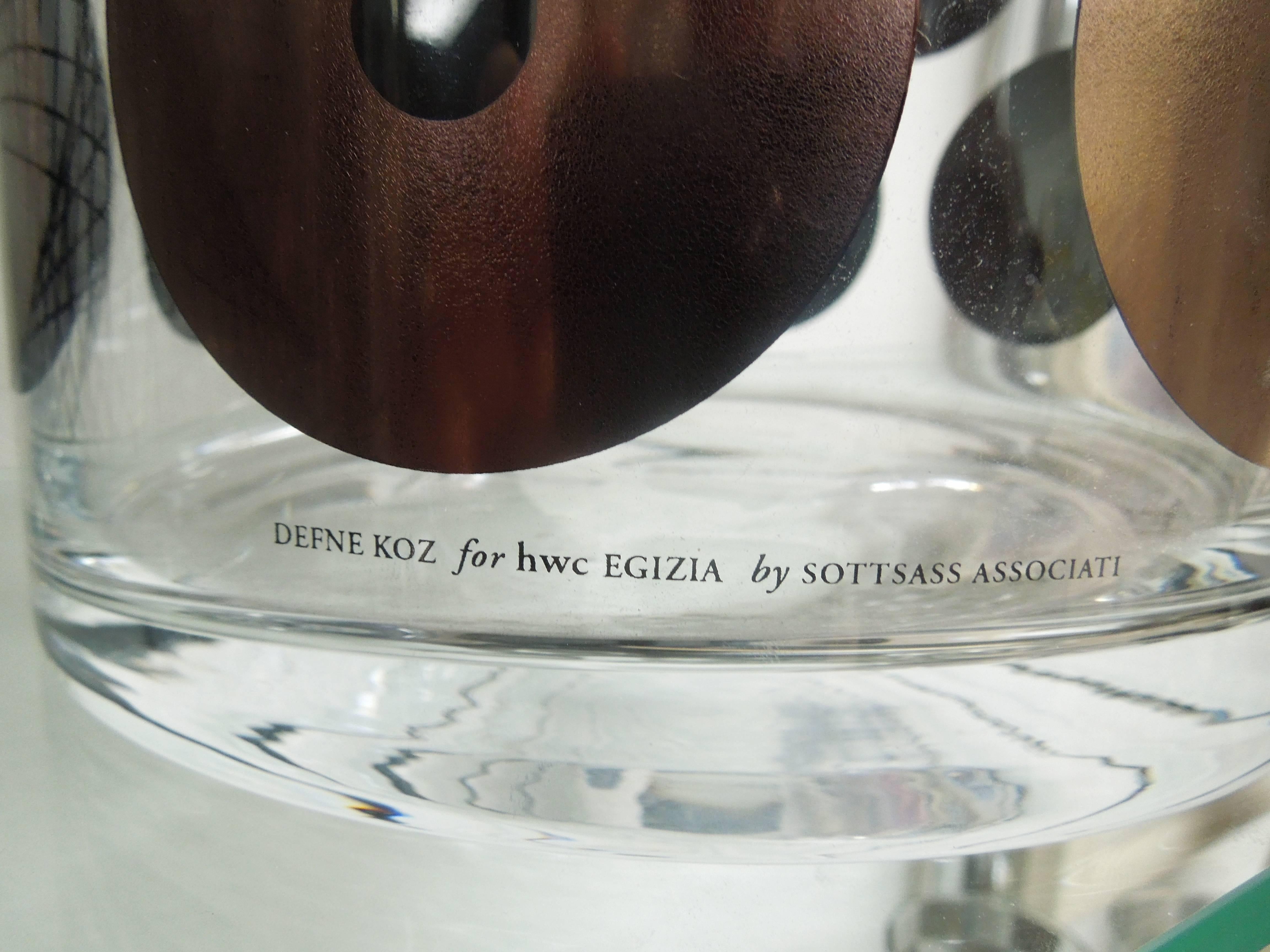 Late 20th Century Italian Modern Glass Cylinders by Karim Rashid and Sottsass Assoc for Egizia
