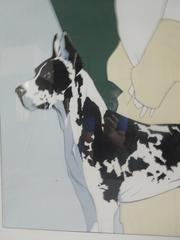 Rare 1982 Large Limited Edition Patrick Nagel "Great Dane" Silkscreen