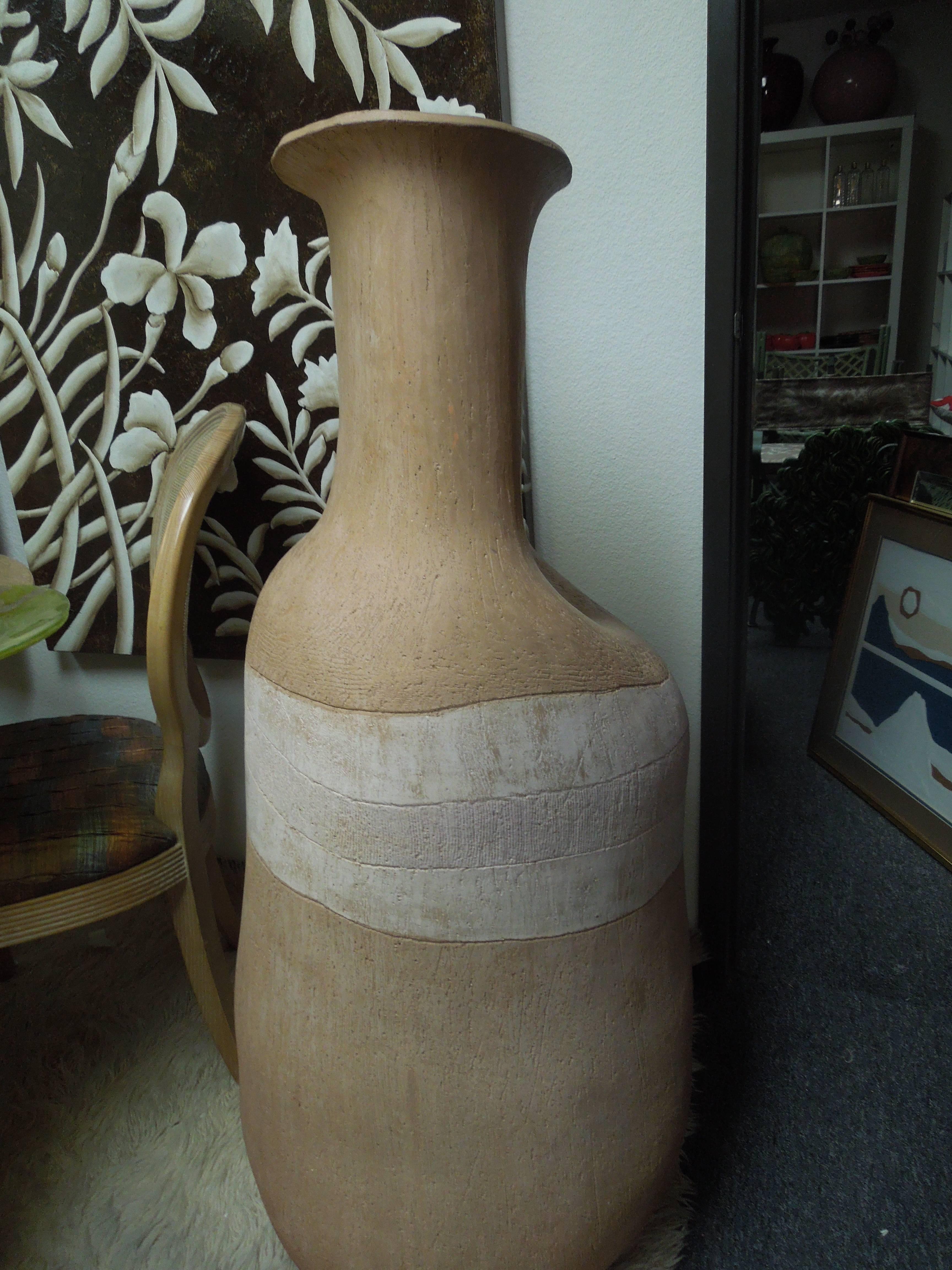 Late 20th Century Monumental Organic Floor Vase from Steve Chase Estate