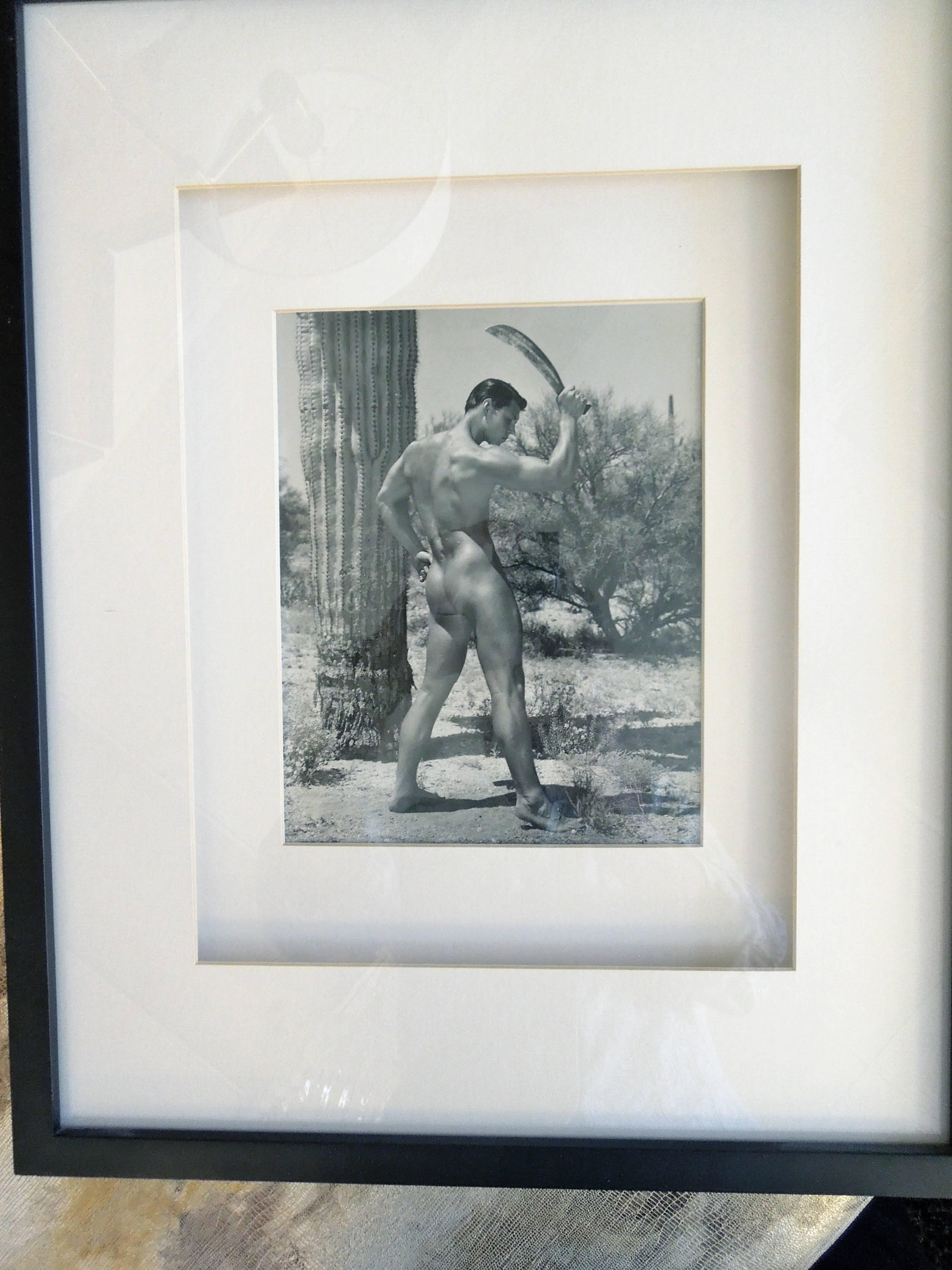 American Rare Matched Pair of Bruce Bellas Male Physique Vintage Palm Springs Photographs