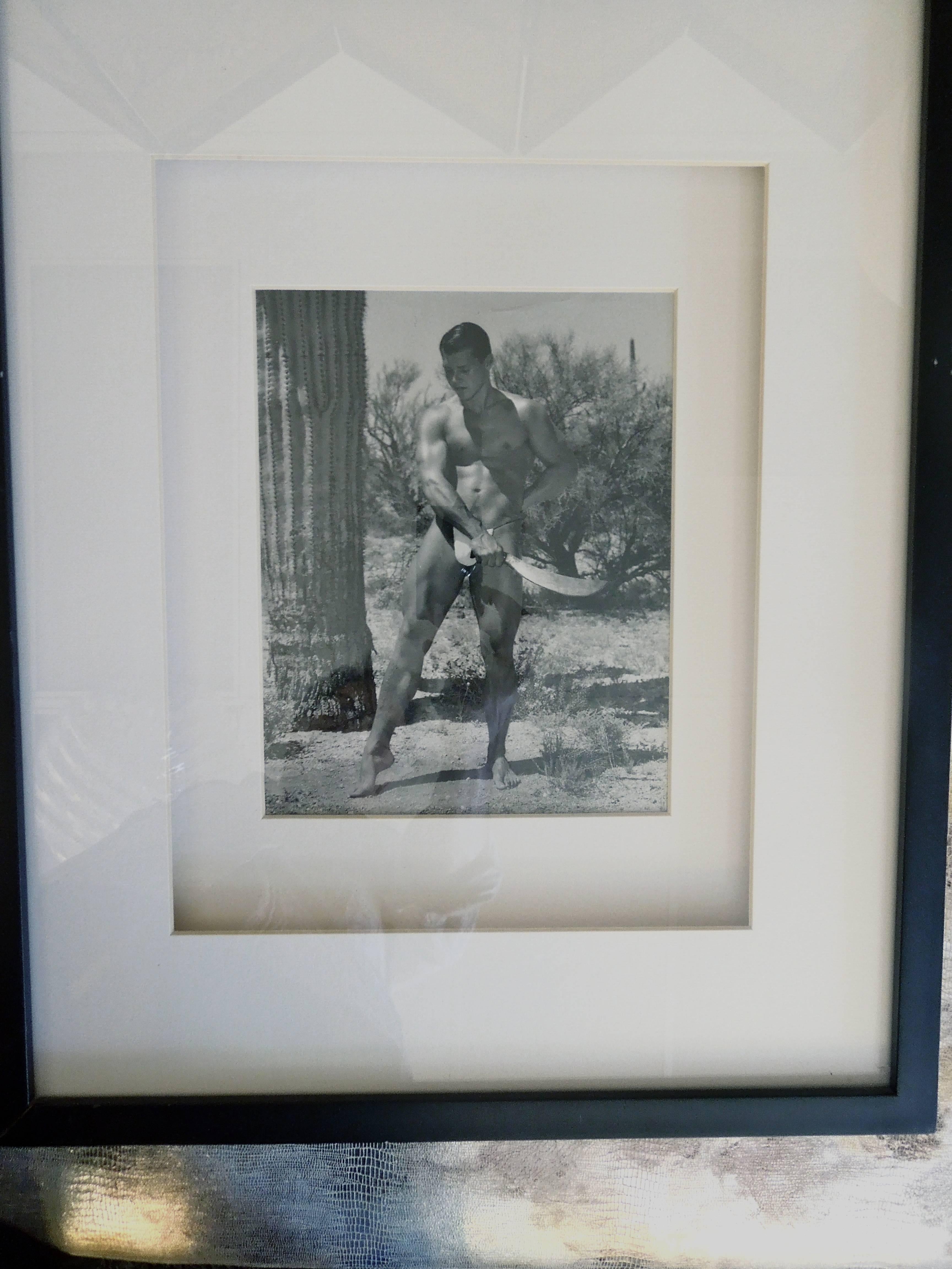 Mid-20th Century Rare Matched Pair of Bruce Bellas Male Physique Vintage Palm Springs Photographs