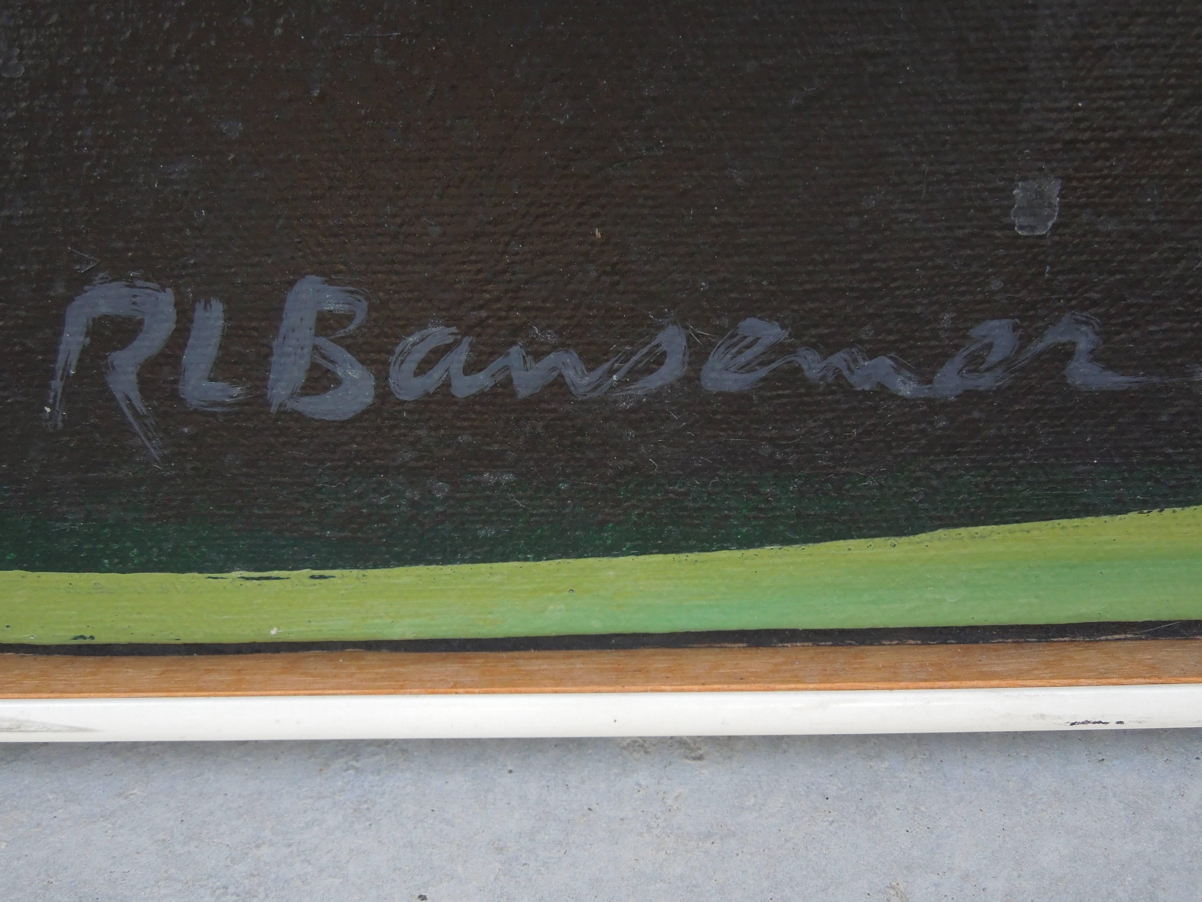 Rare and Impressive Large Modern Art Abstract by Bansemer In Excellent Condition In Palm Springs, CA