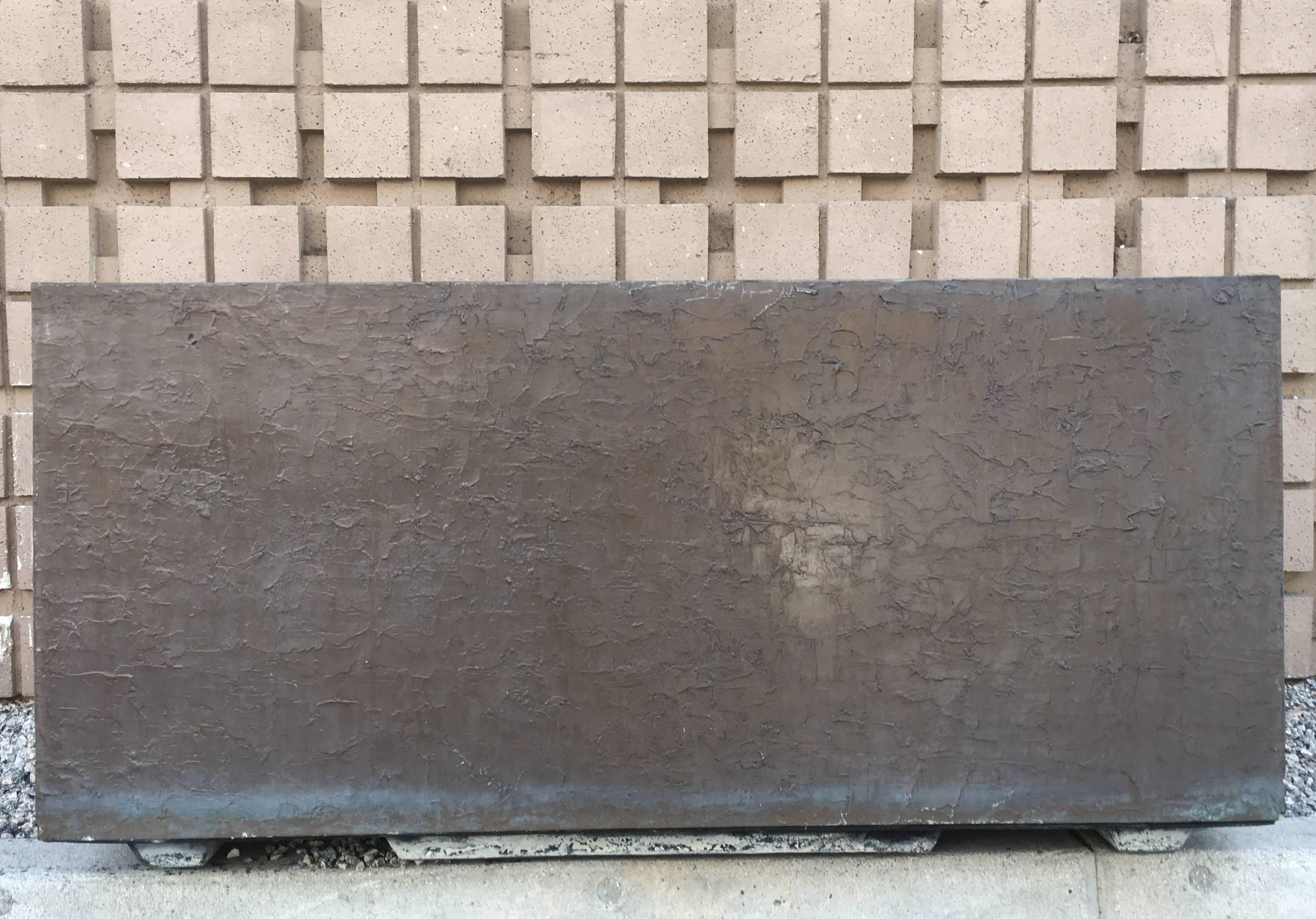 American Pair of Large Rectangular Bronze Planters by Forms and Surfaces, 1970s
