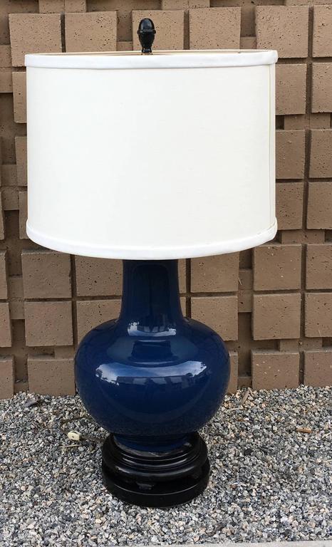 Large Indigo Ceramic 1960s MidCentury Modern Stylish Living Room Table Lamp at 1stdibs Large Indigo Ceramic 1960s MidCentury Modern Stylish Living Room Table Lamp at 1stdibs