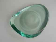 Fontana Arte 1960s Green Modernist Glass Dish