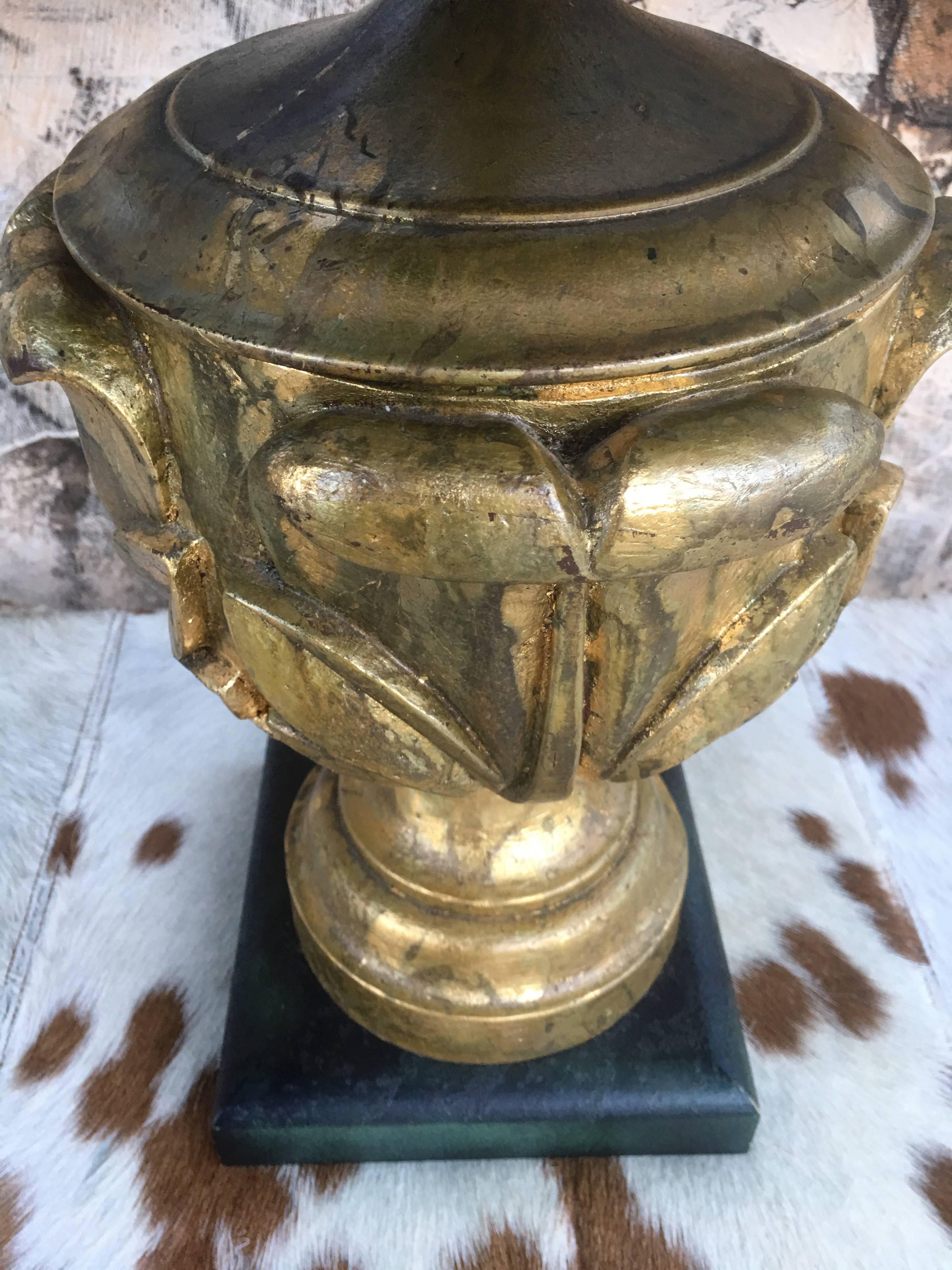 American Chic Gold Leaf Custom Hollywood Regency Lamp
