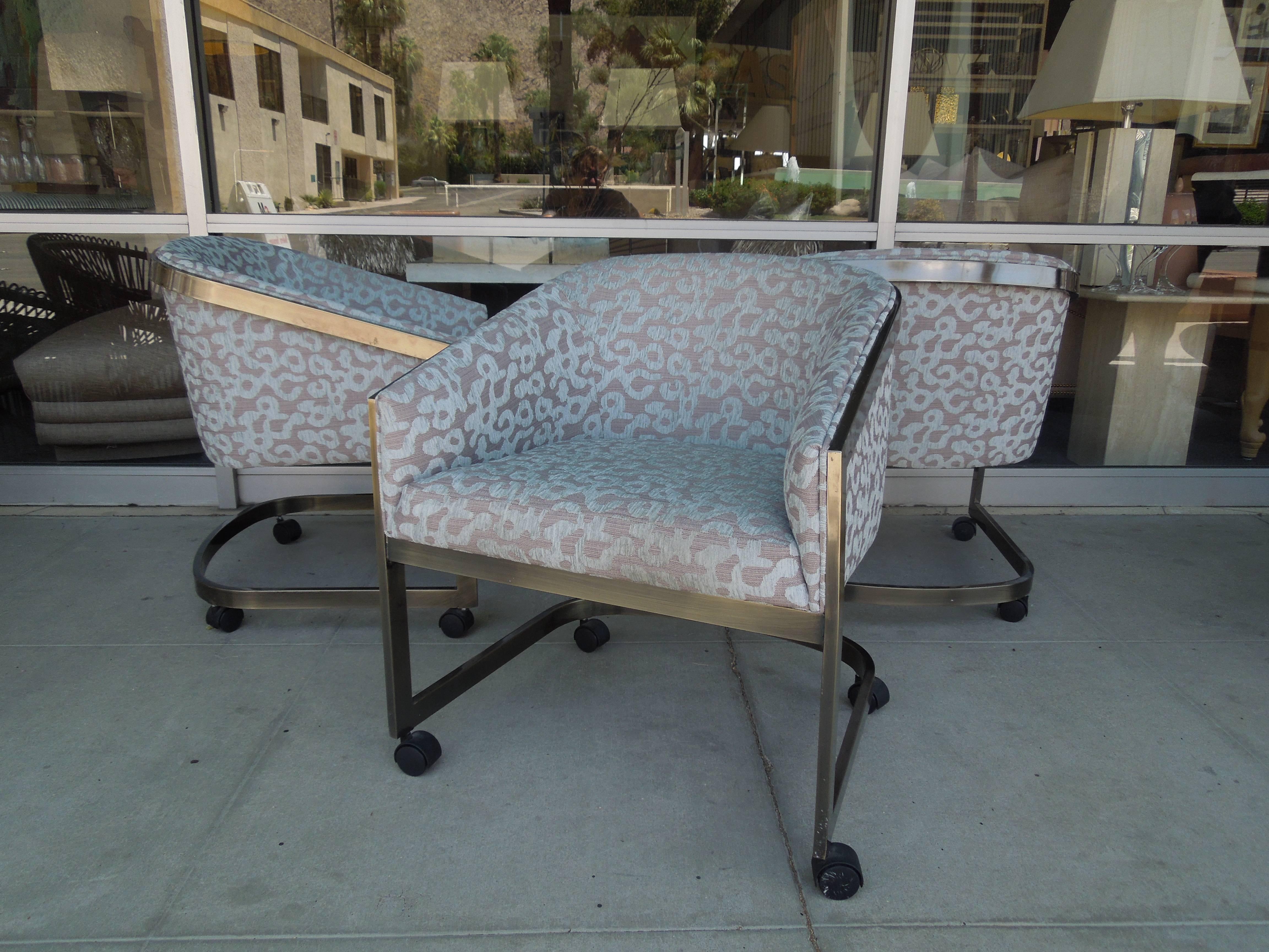 Anodized Set of Three Vintage Modern Design Institute of America Bucket Chairs For Sale