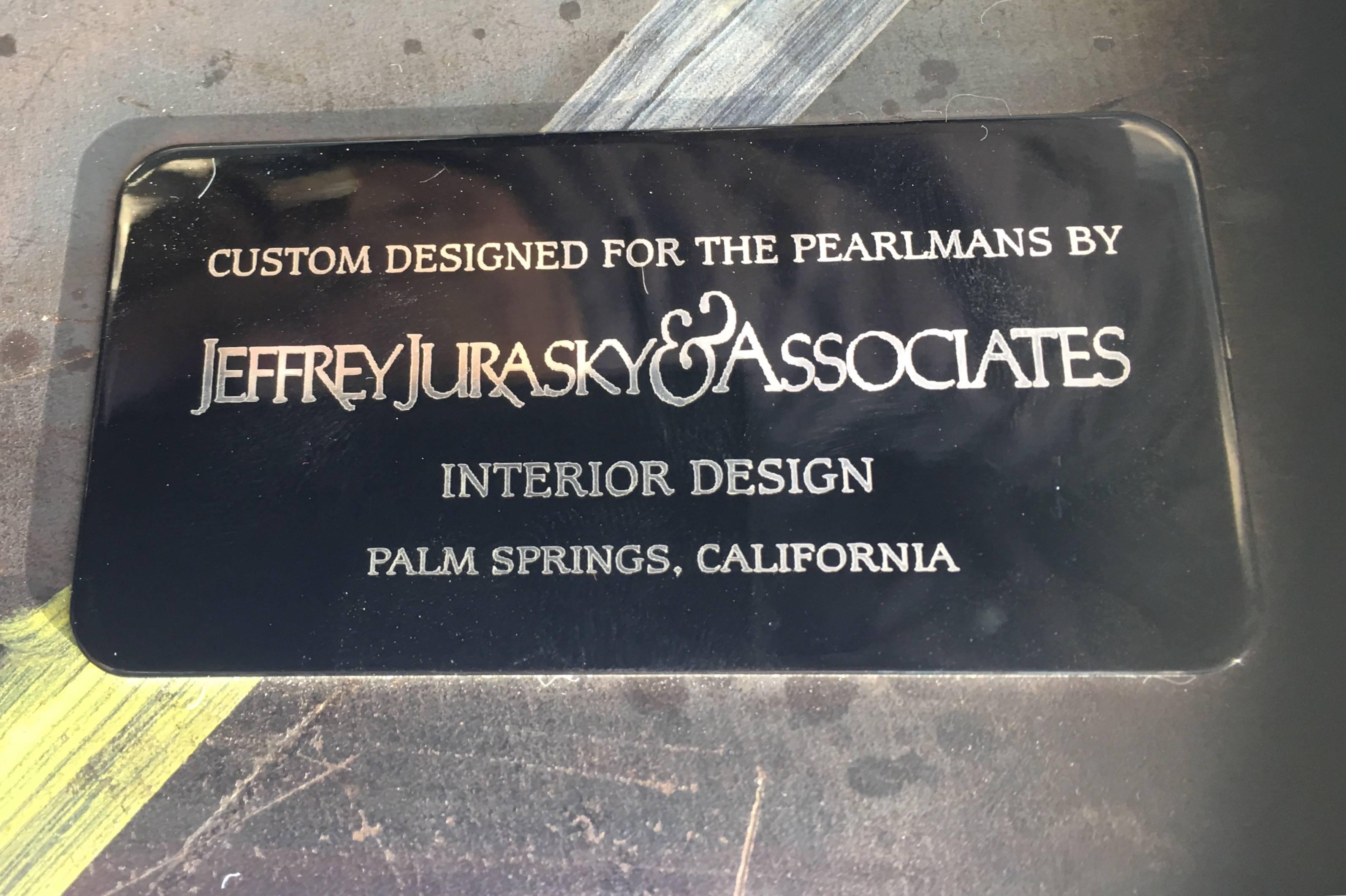 Custom Palm Springs Modern Iron and Concrete Coffee Table by Jeffrey Jurasky 3