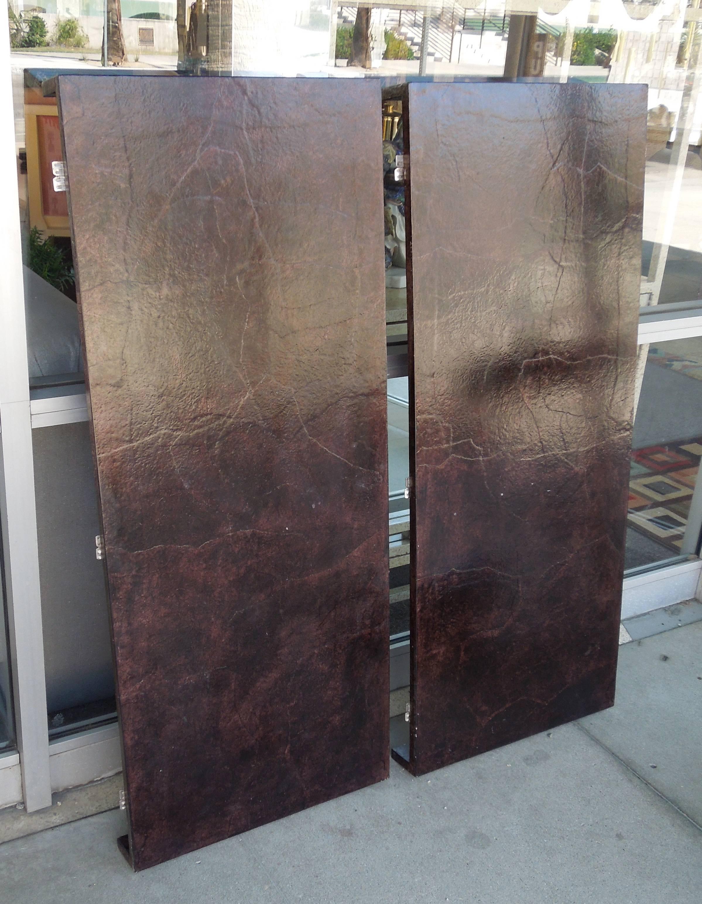 Hand-Crafted Gorgeous Brown Parchment Dining Table from Steve Chase Designed Estate