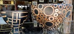 Pair of Handmade Decorative Bamboo Bowls by R & Y Augousti