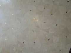 Amazing 1980s Vintage Modern Tessellated Stone and Chrome Game or Dining Table