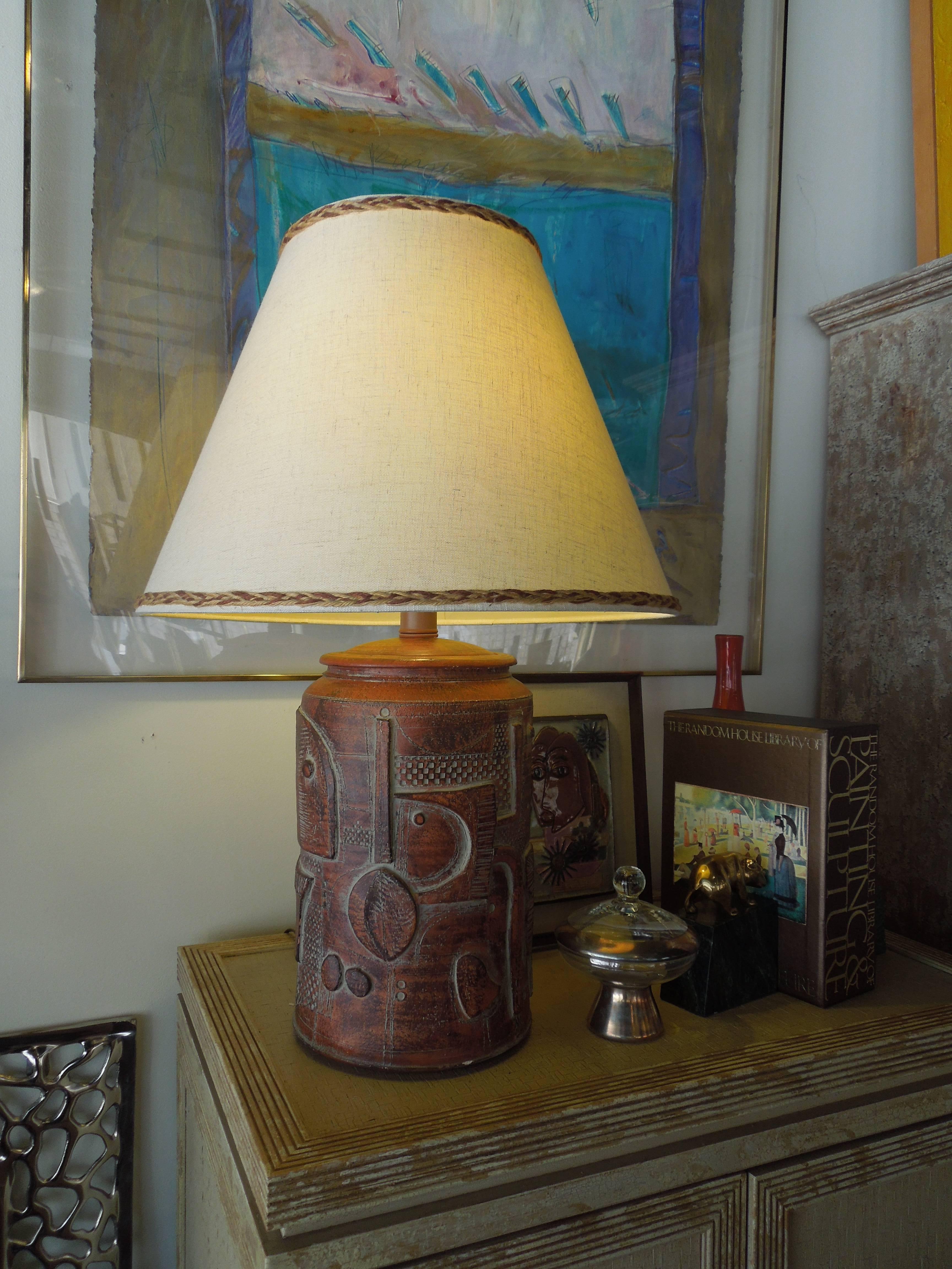 Pair of Rare 1980 Vintage Brutalist Table Lamps by Casual Lamps Company In Excellent Condition In Palm Springs, CA