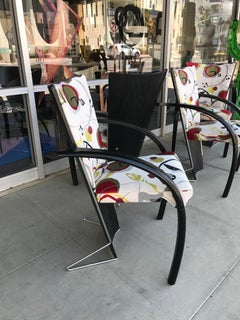 Westnofa Set of Four Norwegian Designer 80s Modern Dining or Game Chairs