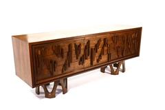 Brutalist Nine-Drawer Walnut Dresser