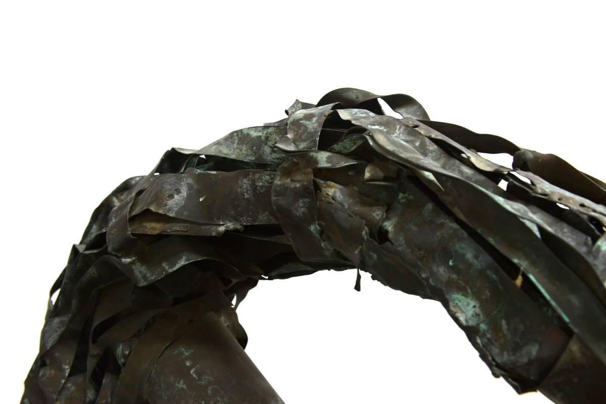 Monumental Copper Brutalist Sculpture 'Chanticleer' by Fred Holschuh For Sale 5