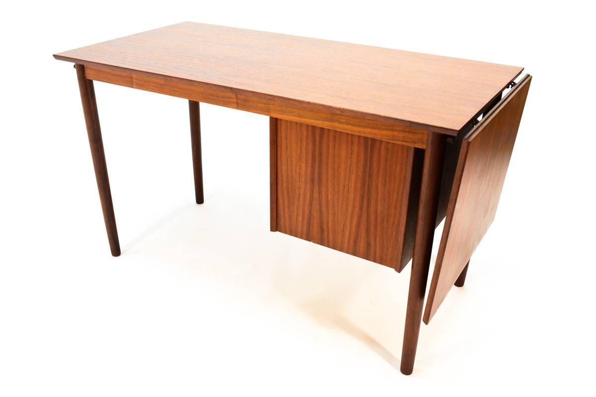 20th Century Drop-Leaf Teak Desk by Arne Vodder for H Sigh & Sons