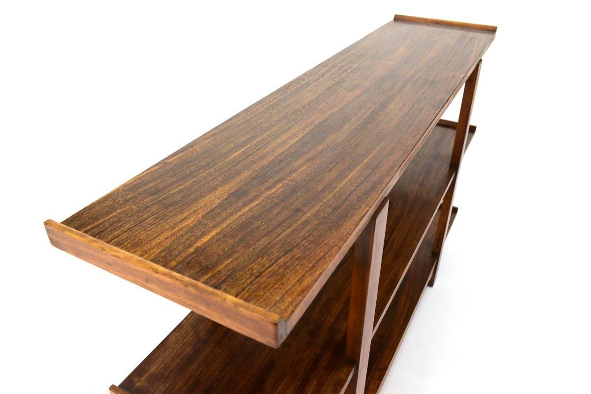 20th Century Drexel Perspective Mahogany Shelf by Milo Baughman