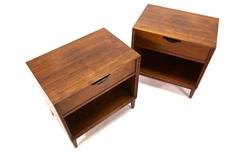 Pair of Walnut Nightstands by Dillingham