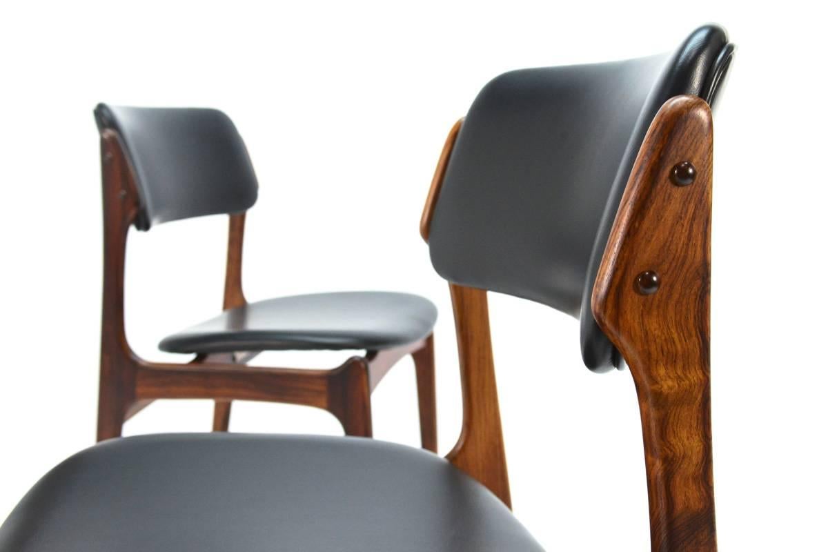 20th Century Set of Eight Erik Buck Model 49 Rosewood Dining Chairs