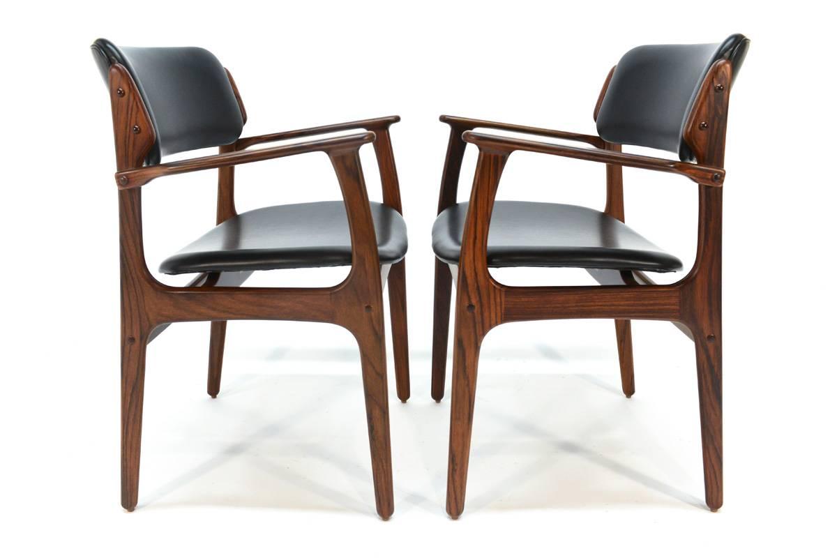 Set of Eight Erik Buck Model 49 Rosewood Dining Chairs 3