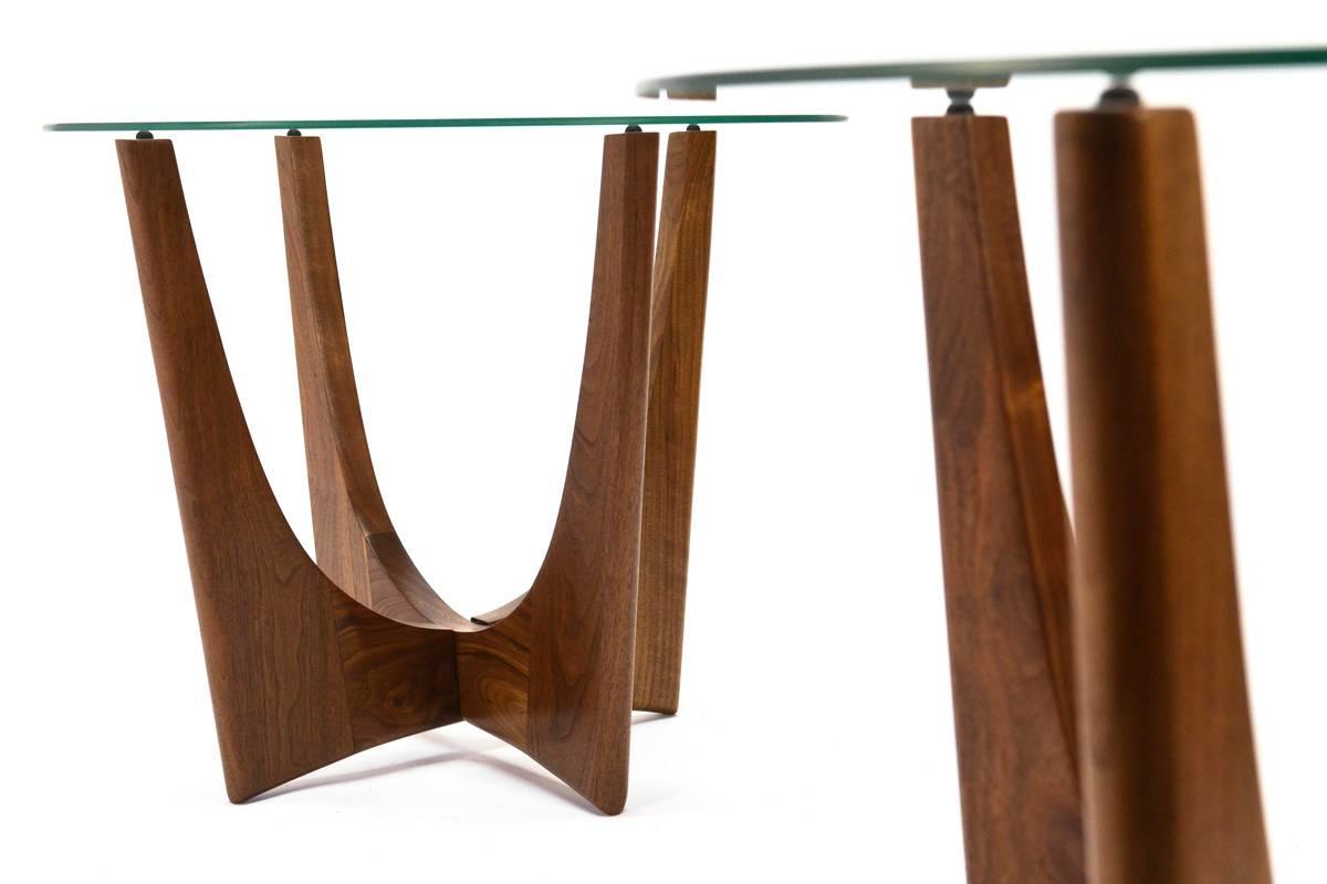 20th Century Pair of Sculptural Walnut Side Tables by Adrian Pearsall