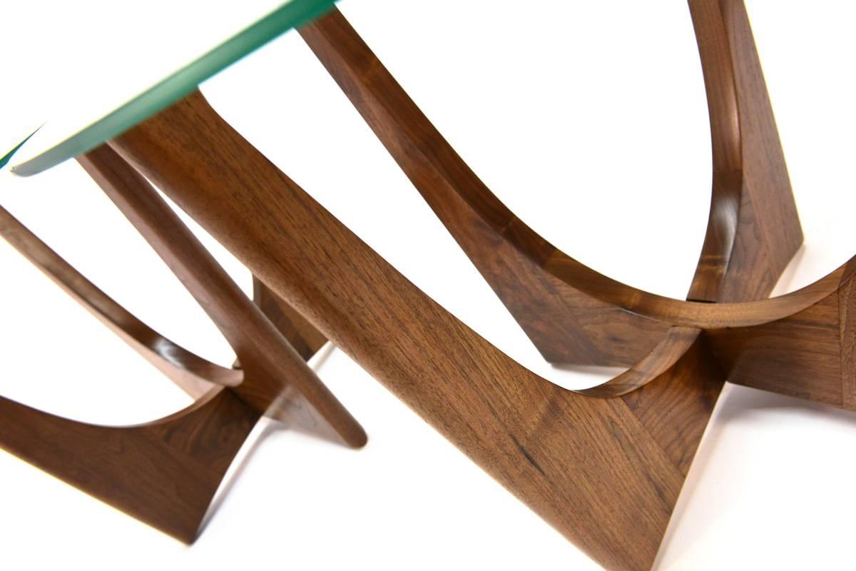 Pair of Sculptural Walnut Side Tables by Adrian Pearsall 1