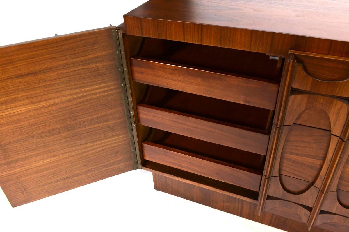 Nine-Drawer Brutalist Walnut Dresser 1