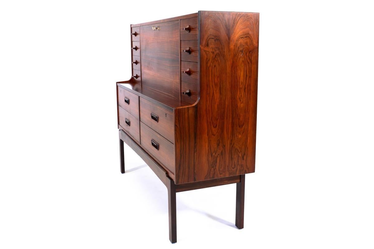 Large Rosewood Secretary Desk by Arne Wahl Iversen 1