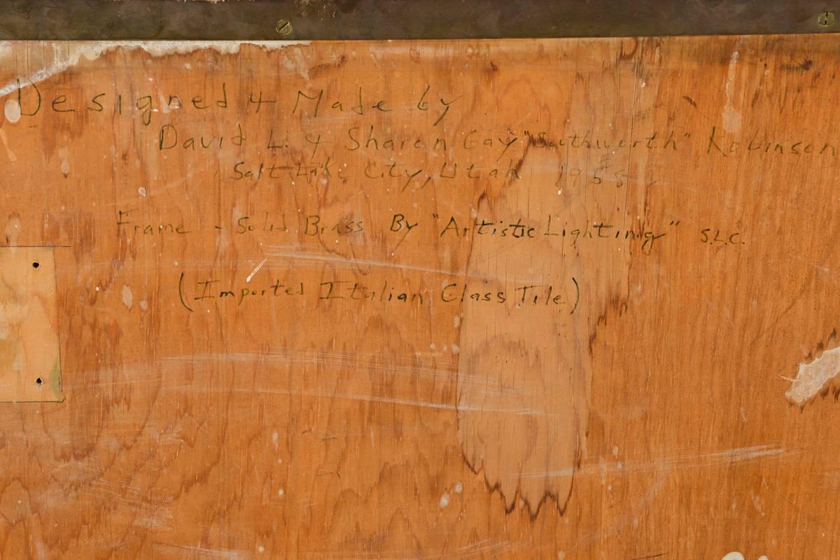 Italian Glass Tile Mosaic Art Piece In Good Condition In Long Beach, CA