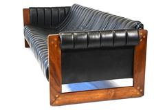 Channel Tufted Sling Sofa and Lounge Chair