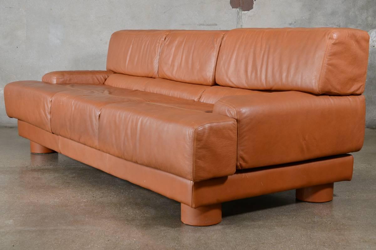 20th Century Leather Sofa by Percival Lafer