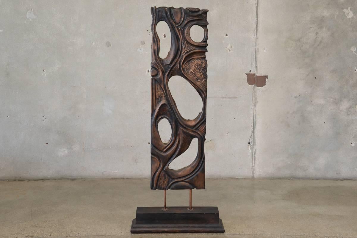 20th Century Carved Walnut Screen by George Mullen For Sale