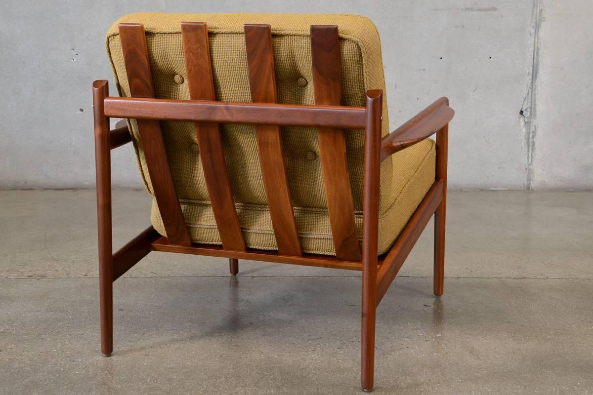 Picket Back Walnut Lounge Chair by Kofod Larsen for Selig 2