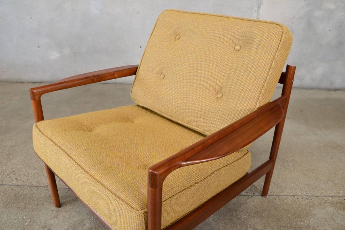 20th Century Picket Back Walnut Lounge Chair by Kofod Larsen for Selig