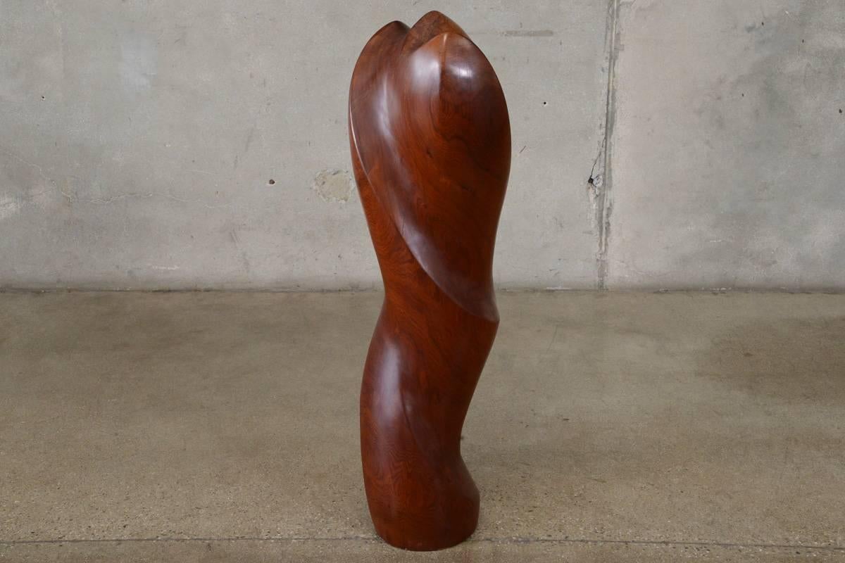 Carved Wood Sculpture by Istvan Toth In Good Condition For Sale In Long Beach, CA