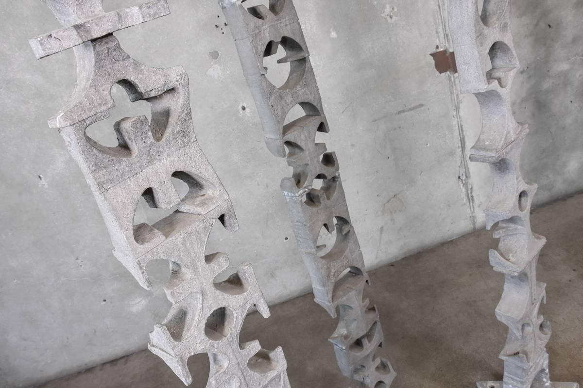 Three Geometric Aluminium Totems by David Green In Good Condition In Long Beach, CA