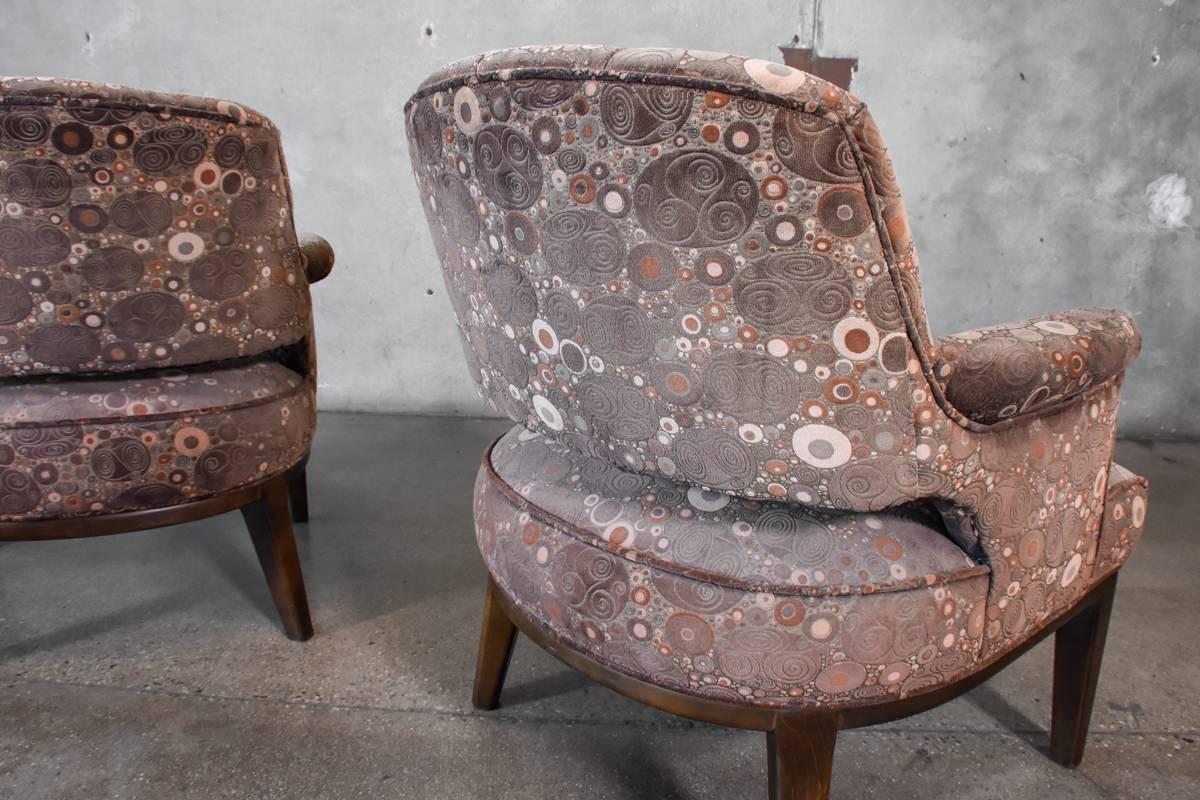 Late 20th Century Pair of Petite Lounge Chairs by Maurice Bailey for Monteverdi Young For Sale