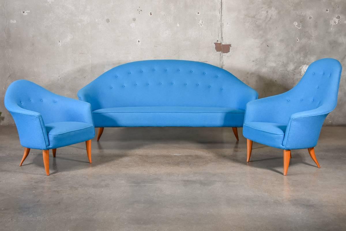 Kerstin Hörlin-Holmquist Paradise Sofa and Chairs In Good Condition For Sale In Long Beach, CA