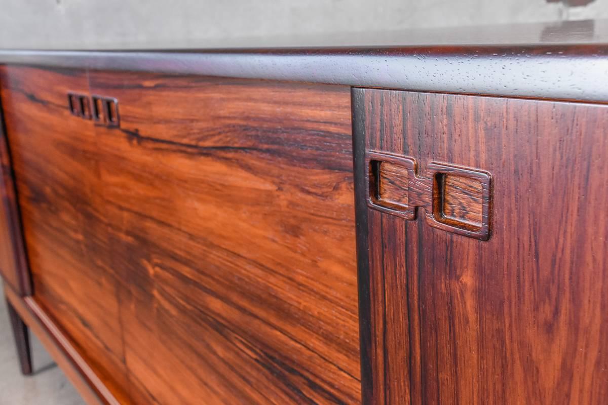Large Rosewood Credenza by Christian Linneberg In Good Condition In Long Beach, CA