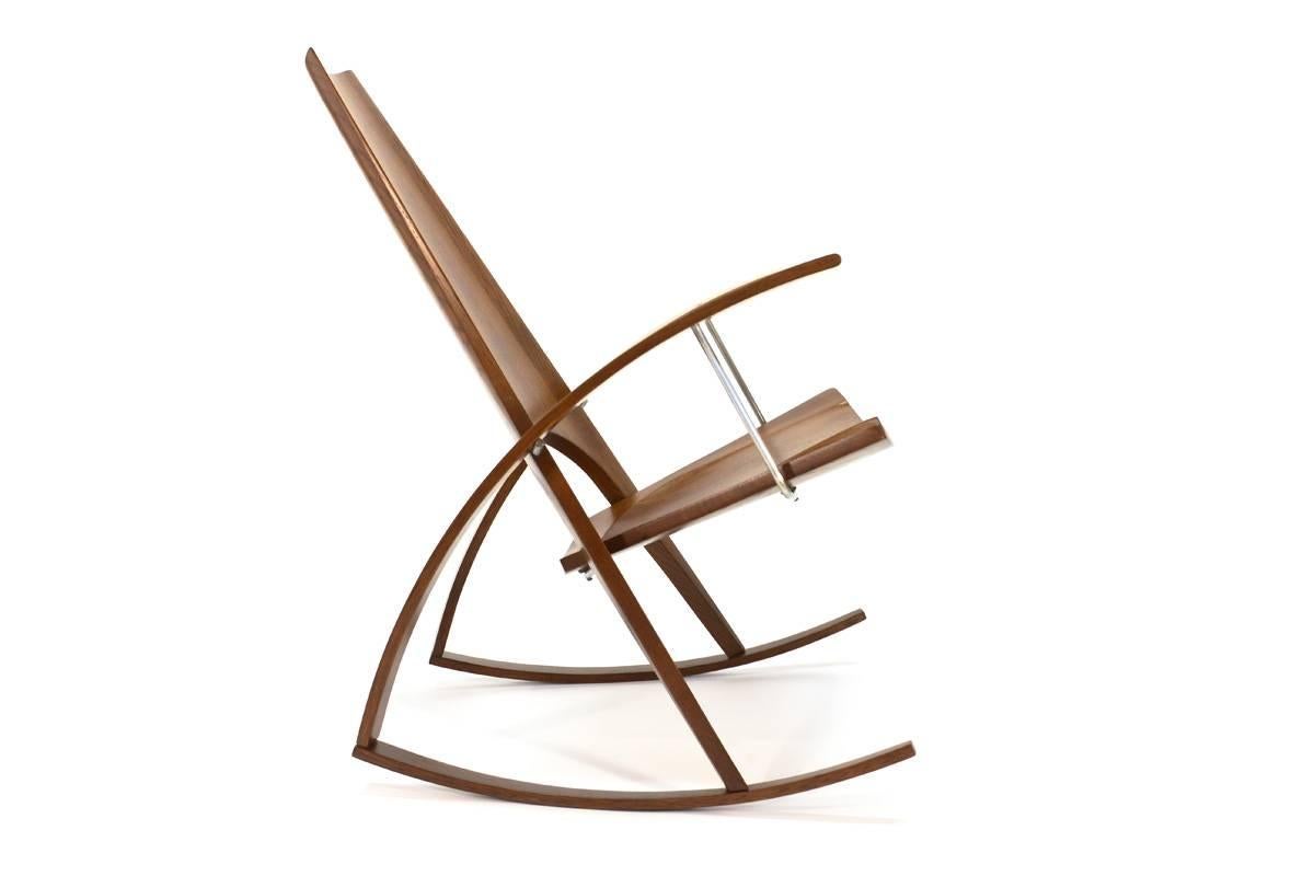 American Studio Craft Rocking Chair by Leon Meyer For Sale