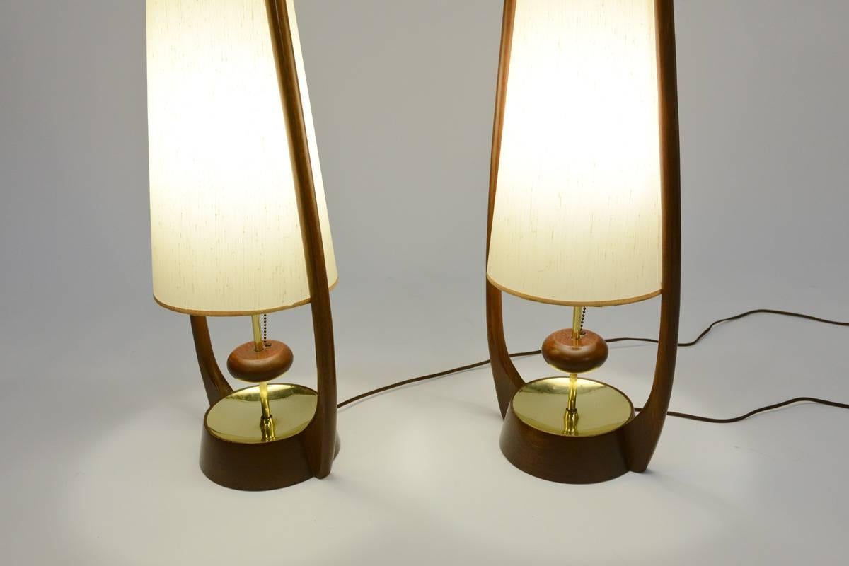Pair of Sculptural Table Lamps by Modeline In Good Condition In Long Beach, CA