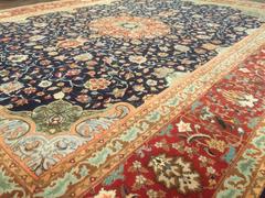 Persian Fine Tabriz Early 20th Century Oriental Rug Signed by Weaver